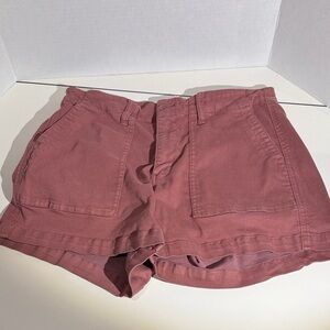 Studio Blue High-Rise Utility Shorts in Dusty Rose